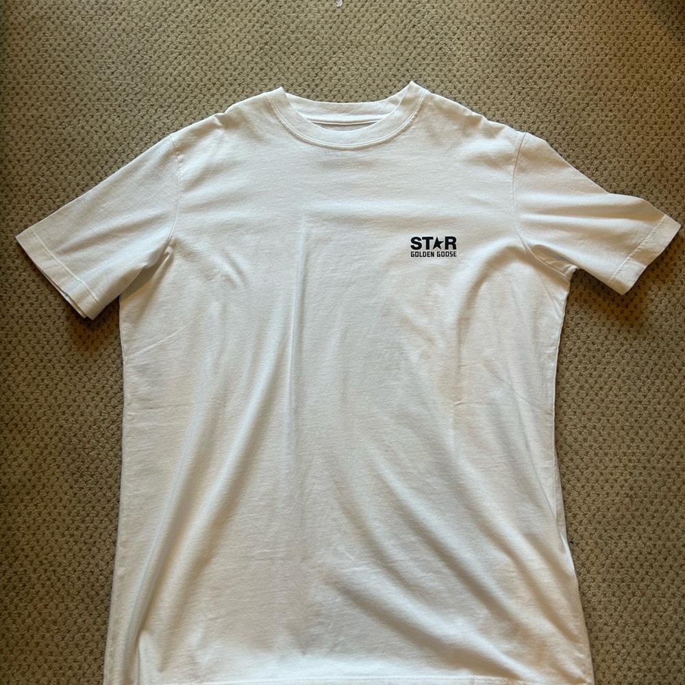 Golden Goose White Short Sleeve Tee Minimalist Design